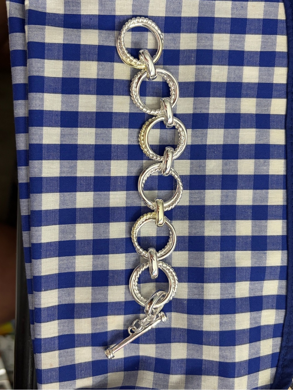 Silver-Tone ladies Link Bracelet - Classic Chain Style… 7 1/2 “